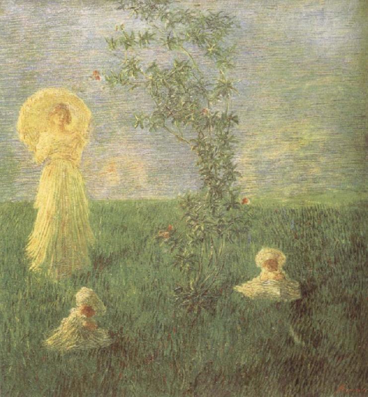 Gaetano previati In the Meadow